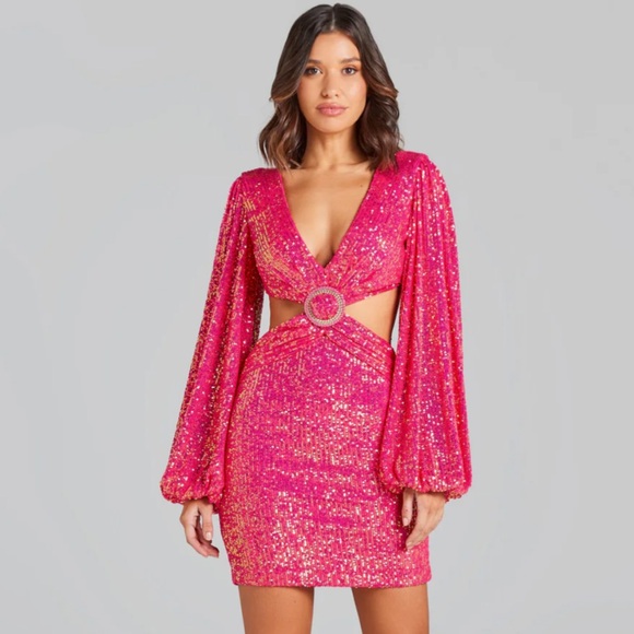 NWT! NADINE MERABI CAITLIN PINK DRESS